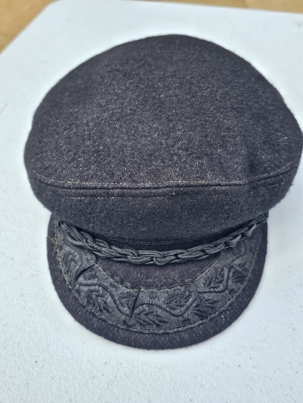AEGEAN Men's Greek Fisherman Cap Hat Solid Black Size 7 3/8 Made in Greece